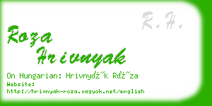 roza hrivnyak business card